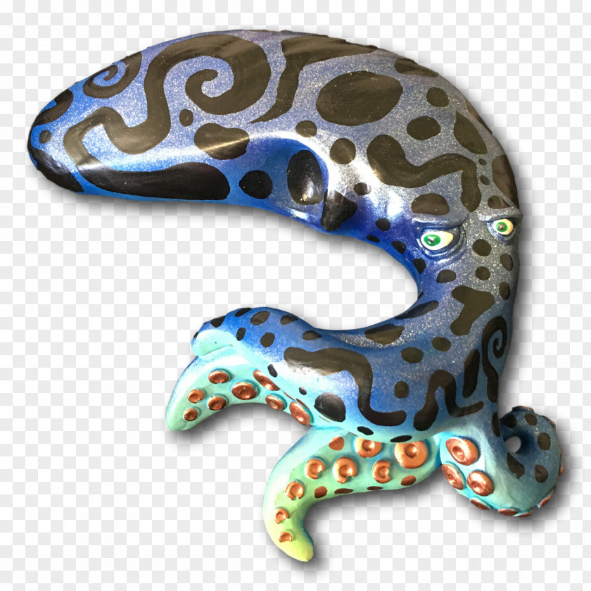 Talking Fish Head Cobalt Blue Animal Font PNG