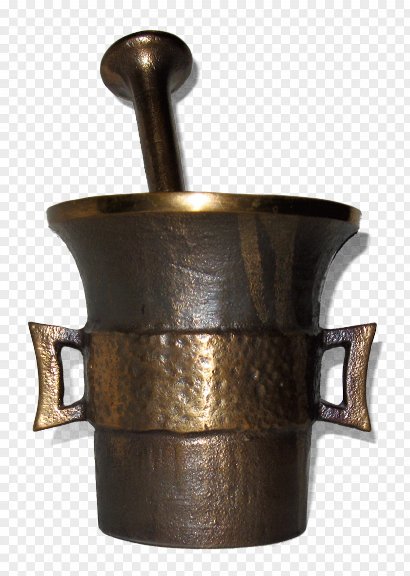 Bronze Mortar And Pestle Metal Brass Sand Casting PNG