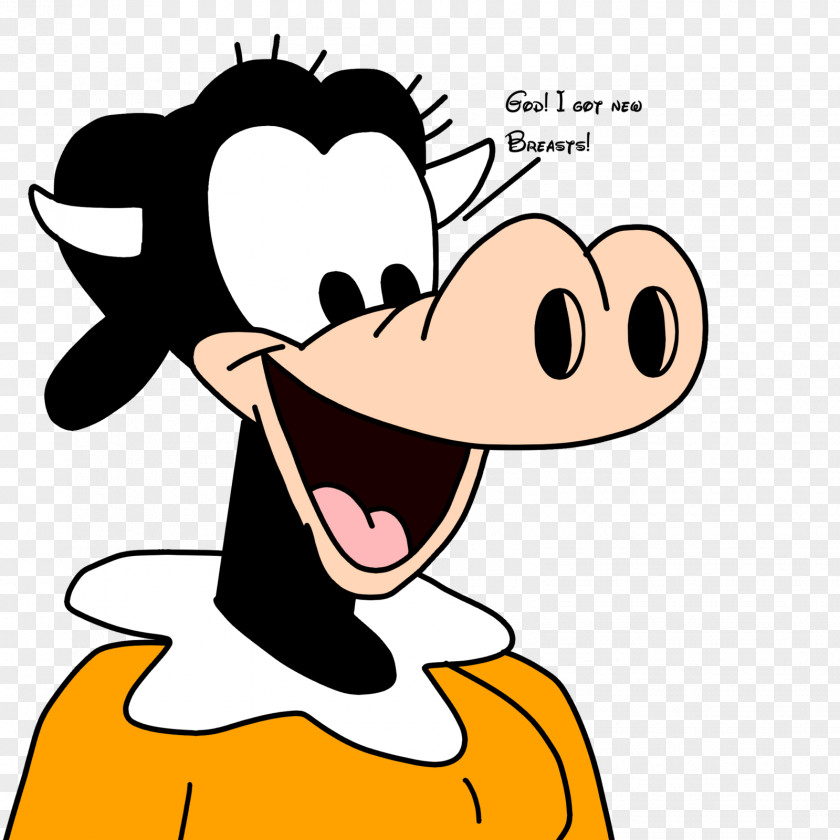 Clarabelle Cow Cattle Cartoon Drawing PNG