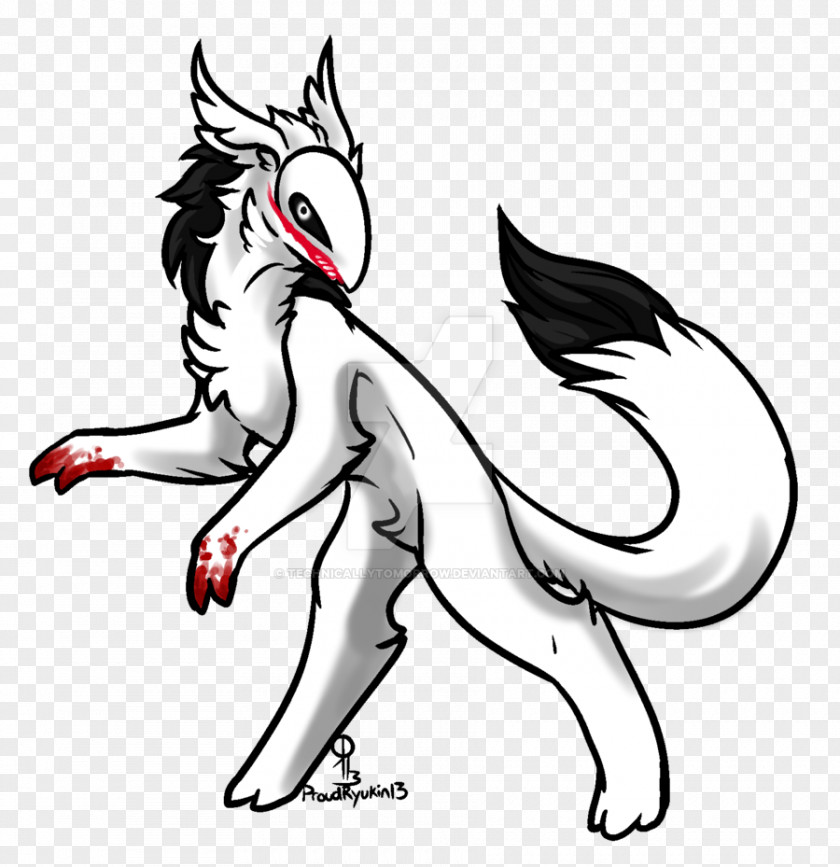 Jeff The Killer Cat /m/02csf Drawing Canidae Clip Art PNG