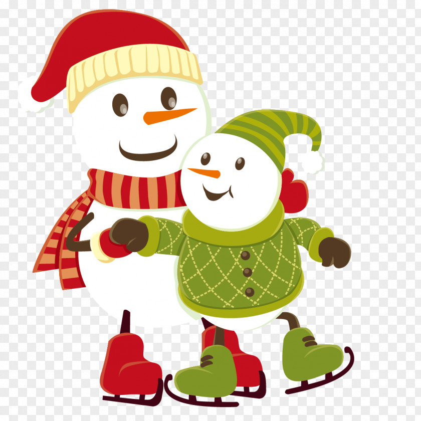 Vector Snowman Material Christmas Illustration PNG