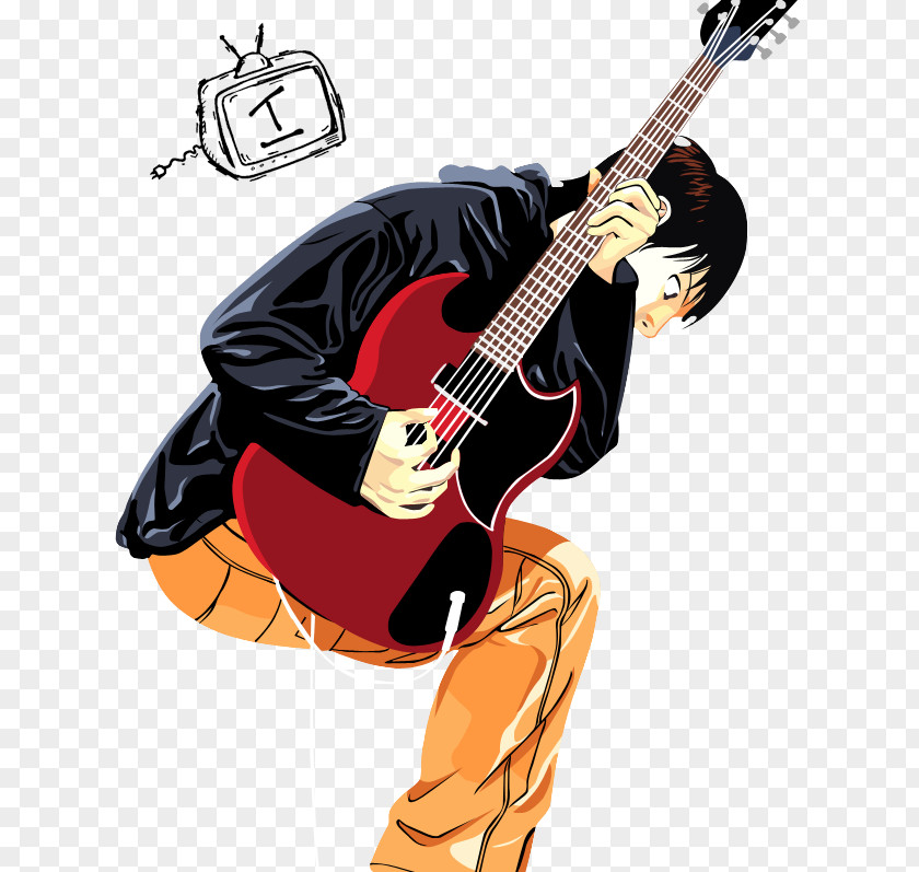 Acoustic Guitar Electric Bass Guitarist Cuatro PNG