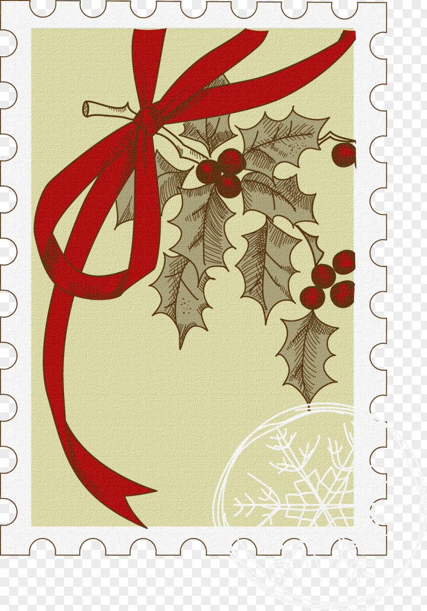 Christmas Floral Design Clip Art PNG