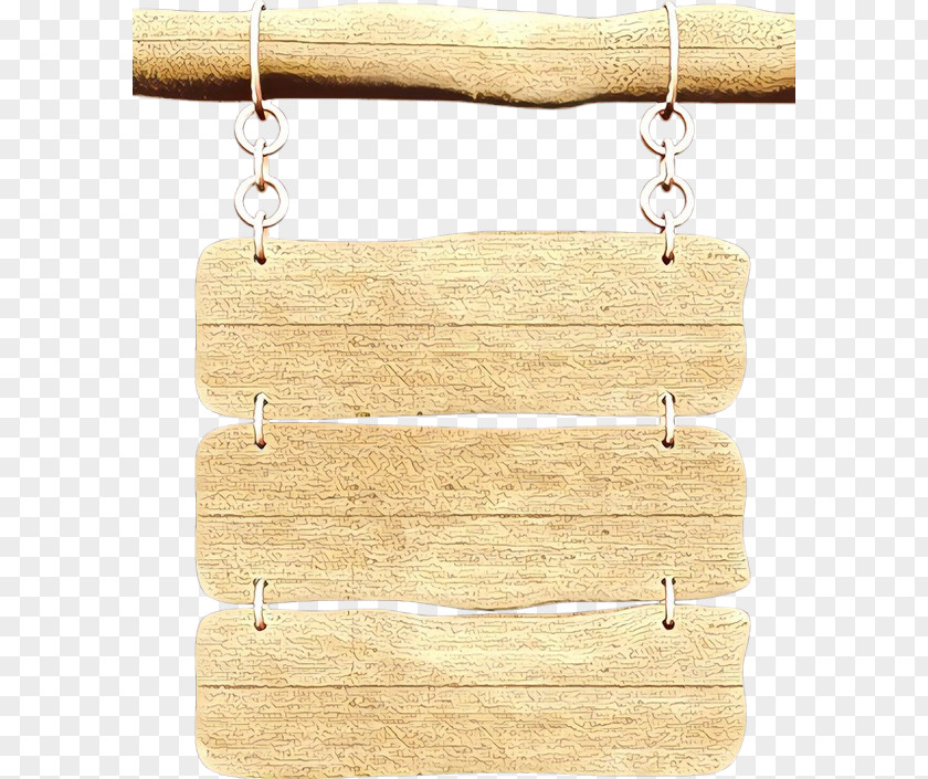 Hardwood Chain Wood Earrings Rectangle Jewellery Beige PNG