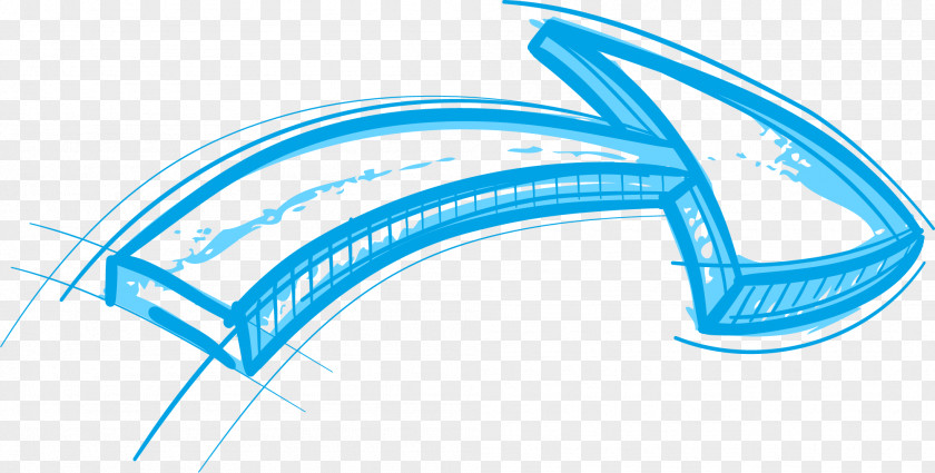Small Clean Blue Arrows Arrow Drawing Sketch PNG