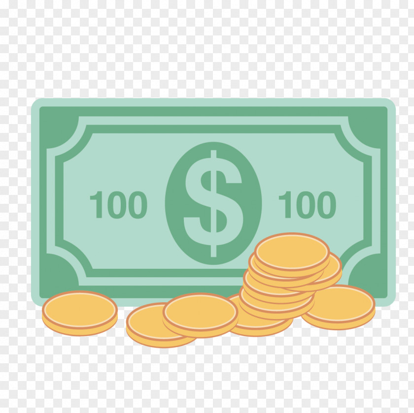 Vector Dollar And Gold Money United States Bank Icon PNG