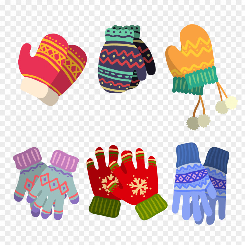 Vector Gloves Collection Material Glove Pattern PNG