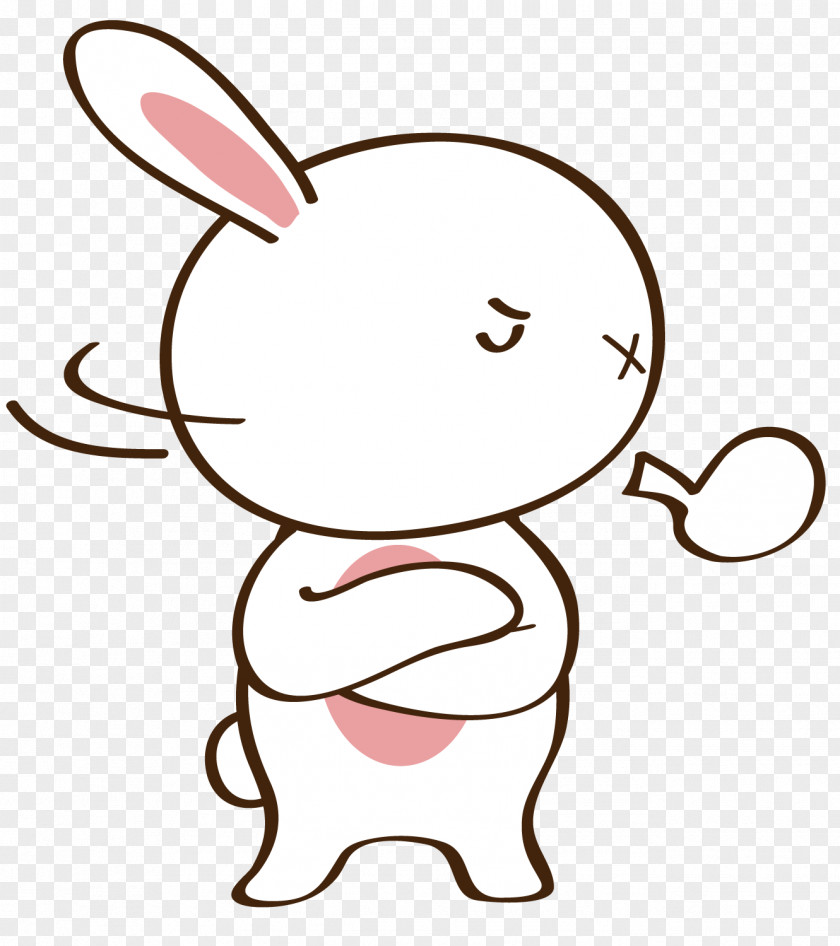 Angry Little Bunny Rabbit Clip Art PNG