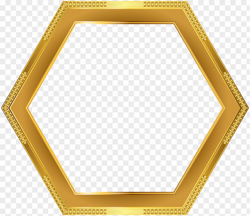 Deco Gold Border Frame Transparent Image Square Angle Yellow Pattern PNG