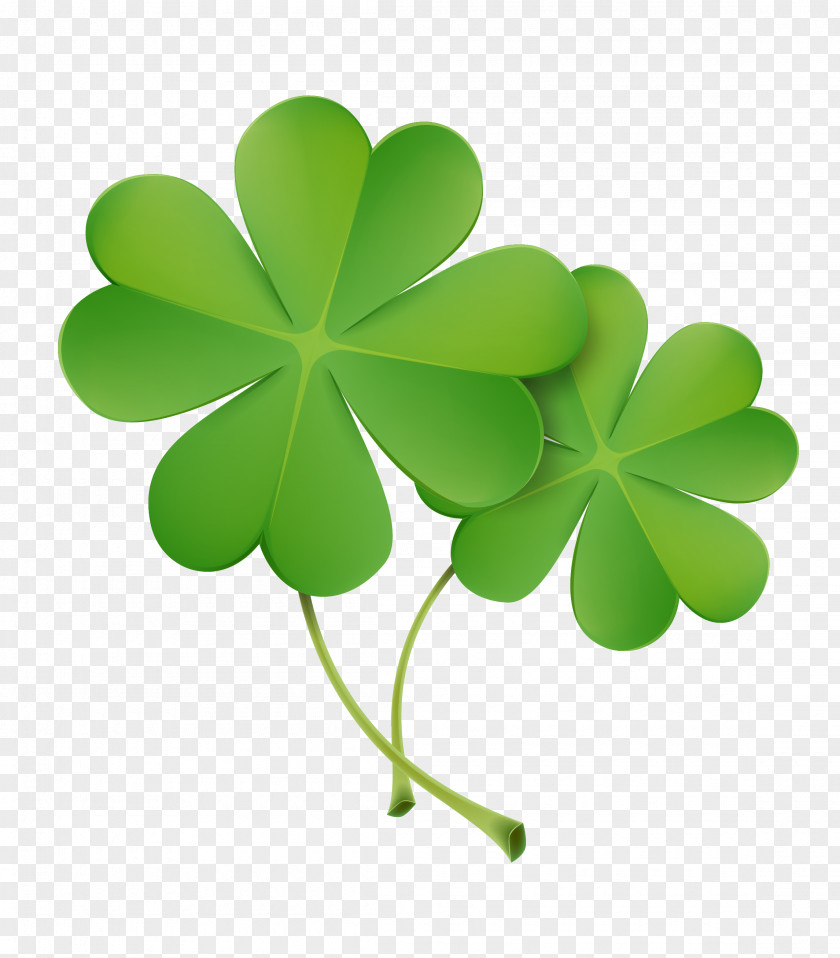 Green Clover Vector Four-leaf Icon PNG