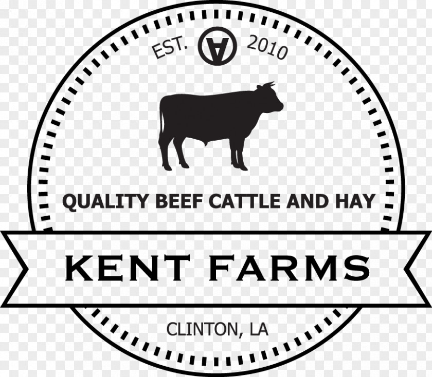 Cattle Logo Brand White Font PNG