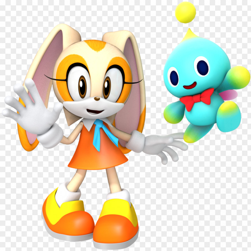 Cheese Cream The Rabbit Chao Amy Rose Sonic Forces PNG