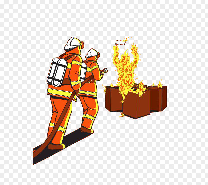Fire Fighting Extinguisher Firefighting Firefighter Elevator PNG