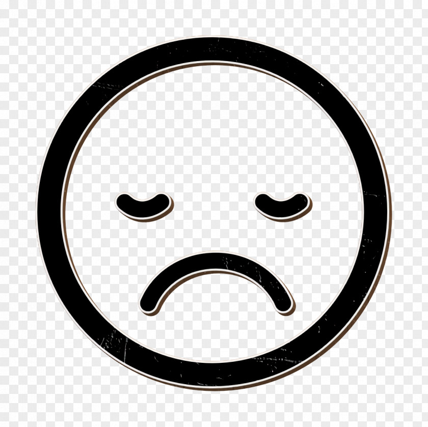 Interface Icon Sad Sleepy Emoticon Face Square Emotions Rounded PNG