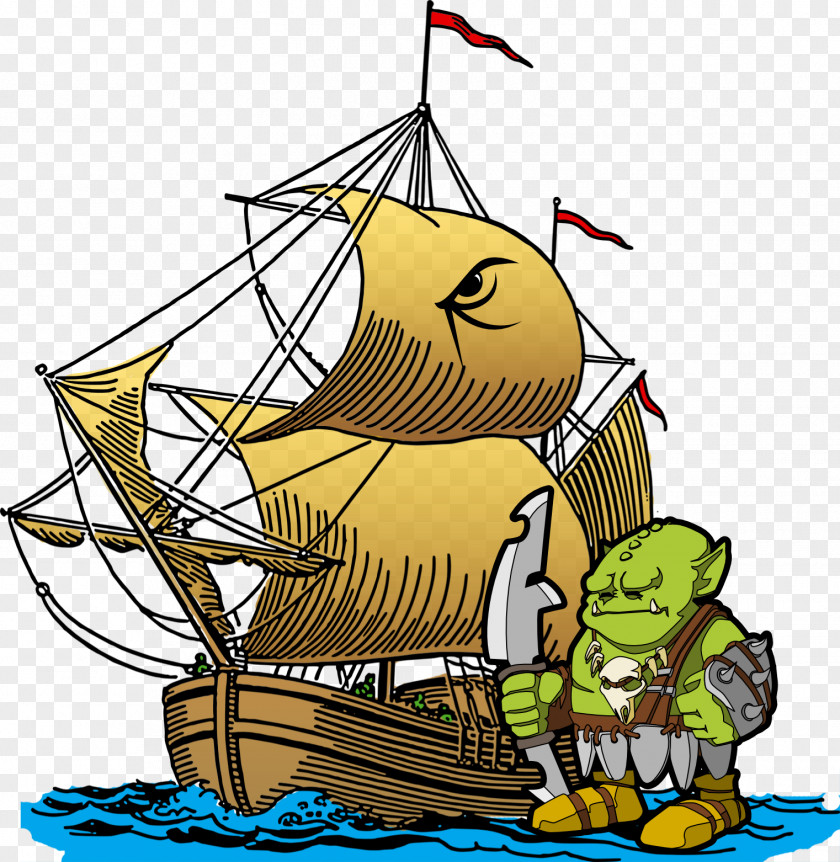 Ship Caravel Drawing Clip Art PNG