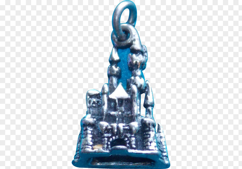 Sleeping Beauty Castle Cobalt Blue Figurine PNG