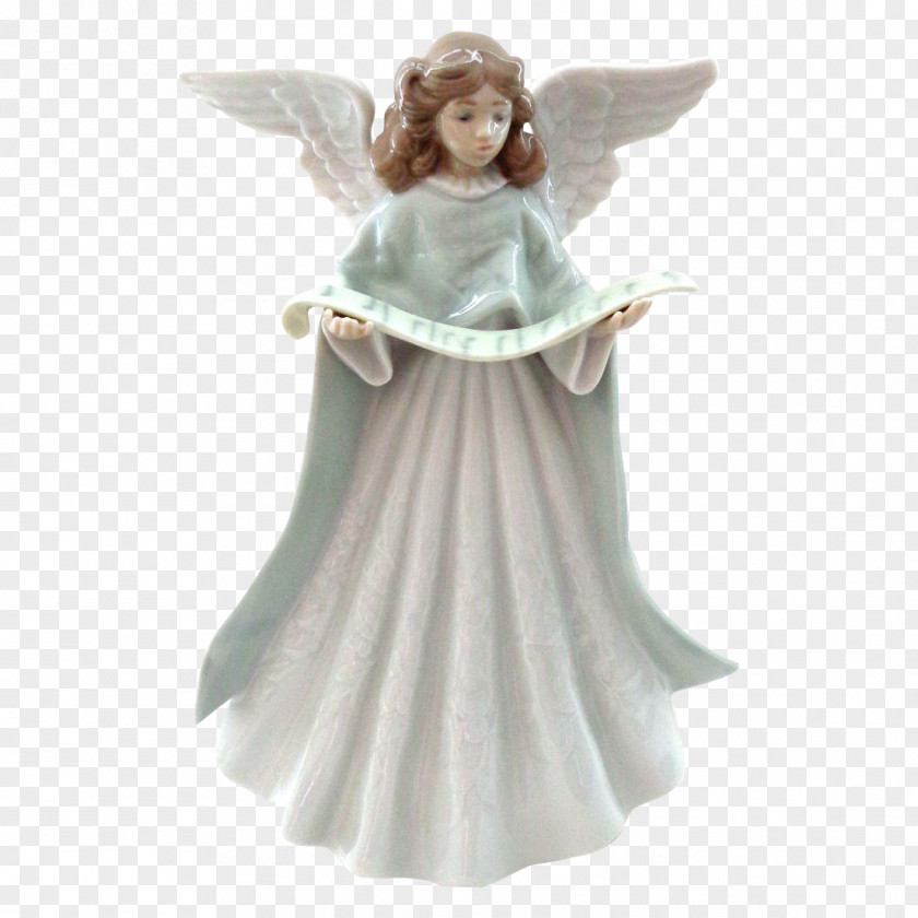 Gift White Lladro Figurine Tree-topper Angel Collectable PNG