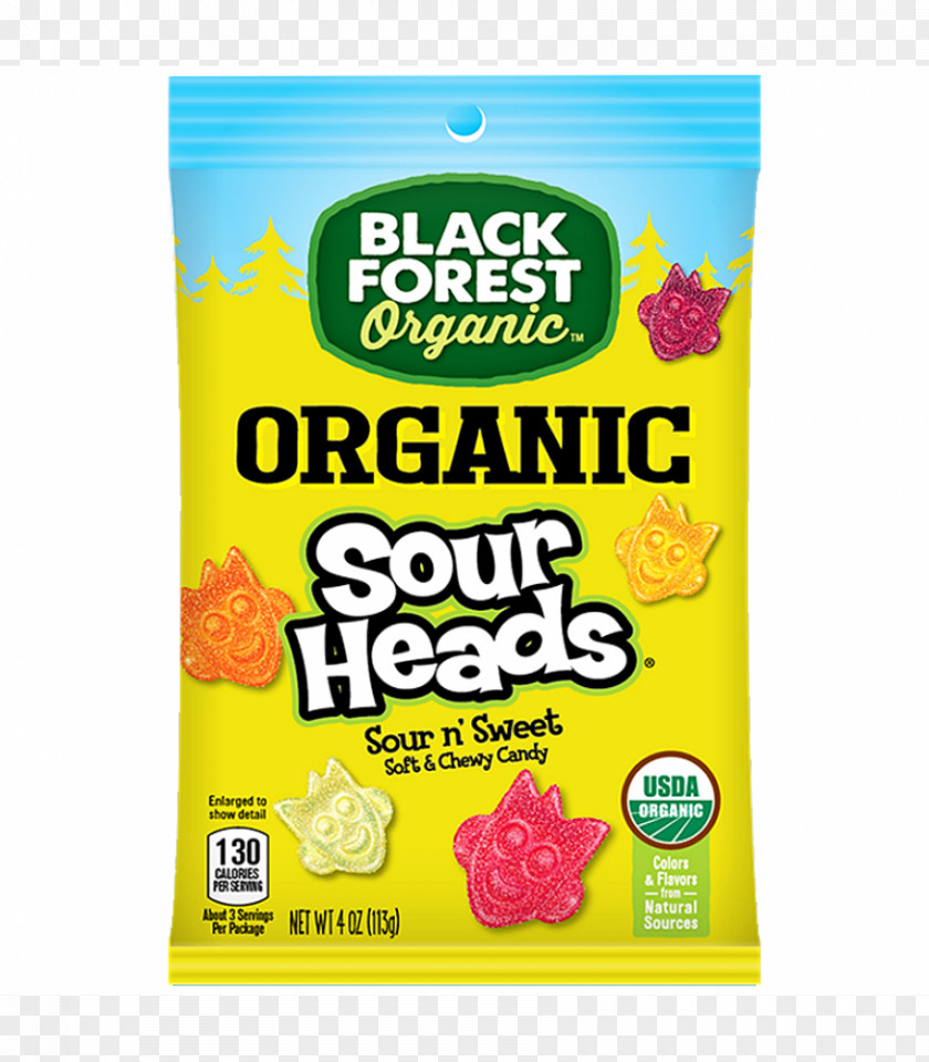 Soft Sweets Organic Food Black Forest Sour Heads Gummy Candy Vegetarian Cuisine PNG