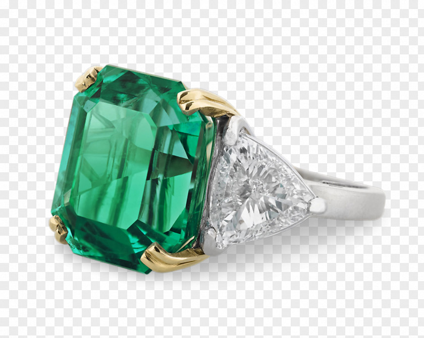 Emerald Colombian Emeralds Gemstone Cut Ring PNG
