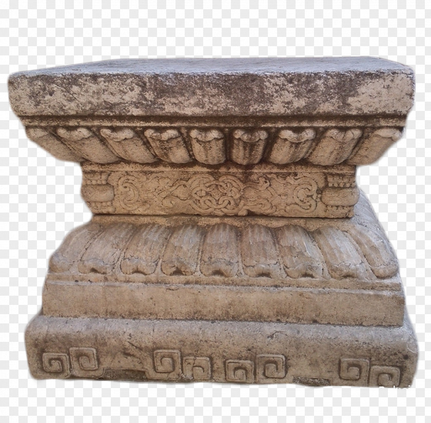 European Style Retro Stone Carving Rock PNG