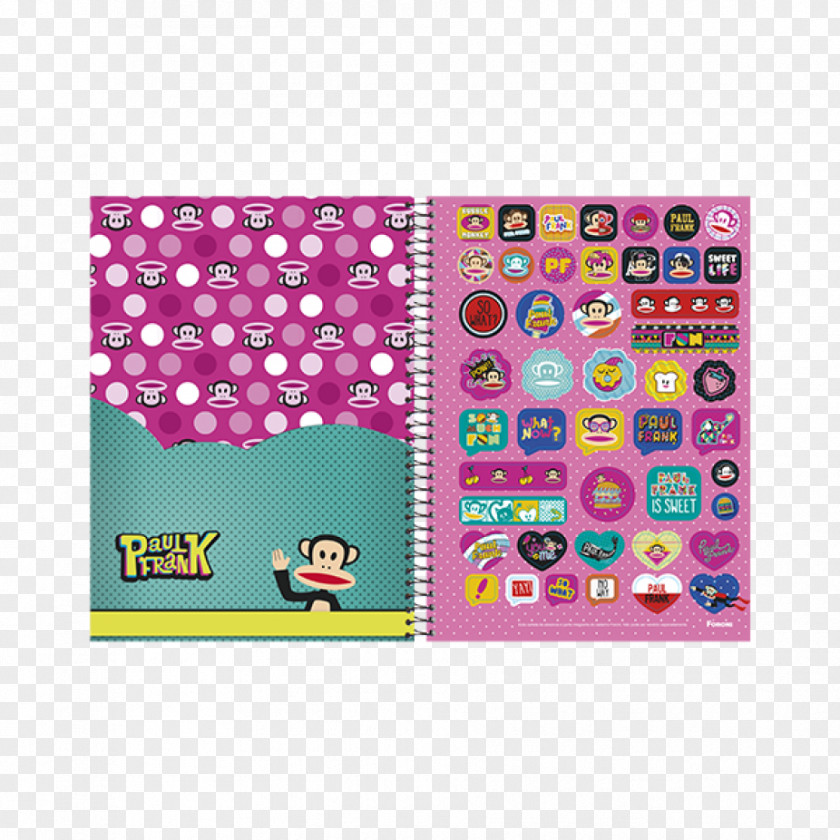 Paul Frank Notebook Hardcover Adhesive Wire Diary PNG