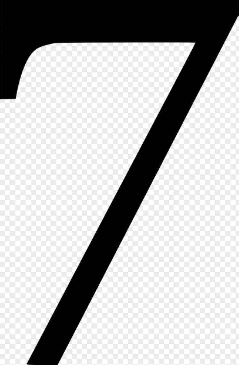 Digit 1 Black And White Number PNG