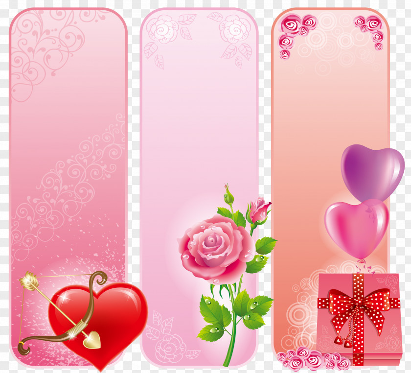 Free Valentine's Day Card To Pull The Material Love Illustration PNG