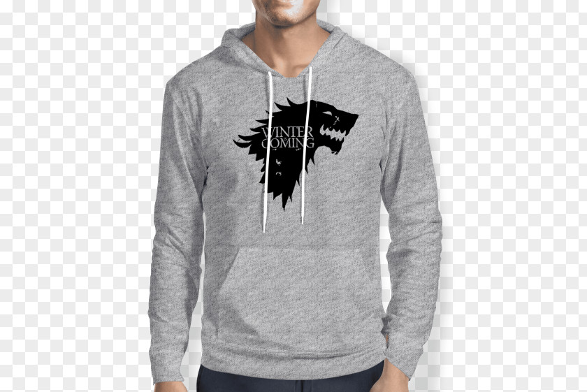 T-shirt Hoodie Arya Stark House Winter Is Coming Jon Snow PNG