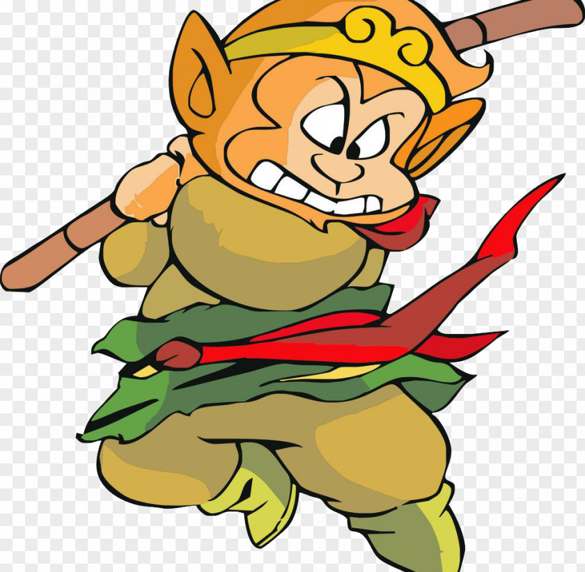 Vicious Cartoon Monkey Sun Wukong Goku Journey To The West Animation PNG