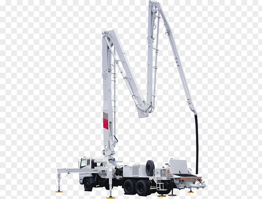 Concrete Truck Crane Machine Pump PNG