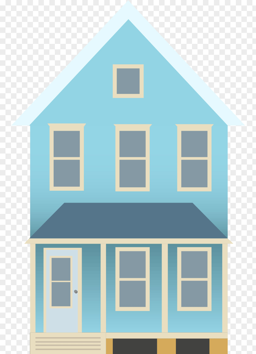 Cottage Facade House Home Property Turquoise Real Estate PNG