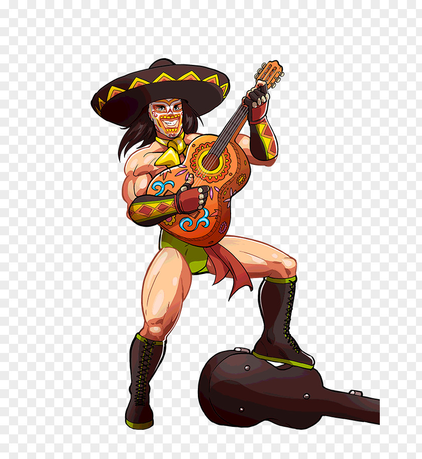 Mariachi Model Sheet Art PNG