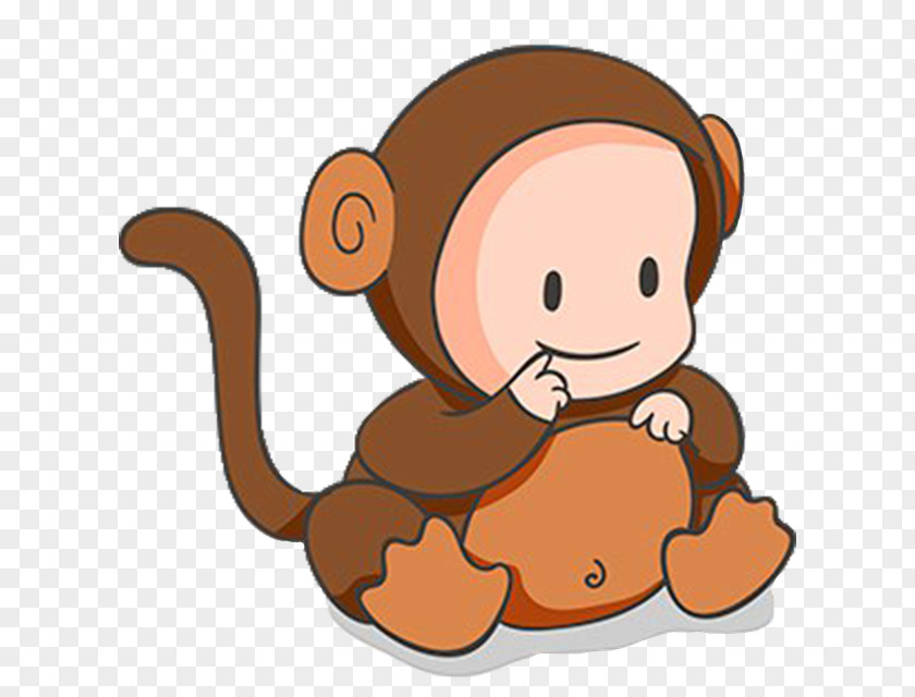 Monkey Clipart Cute Baby Infant Vector Graphics Child Clip Art PNG