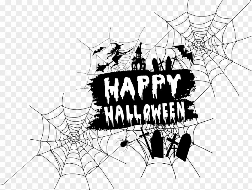 Vector Halloween Cobwebs PNG