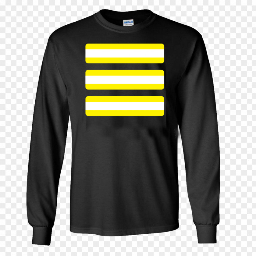 Black And Yellow Stripes Long-sleeved T-shirt Hoodie Clothing PNG