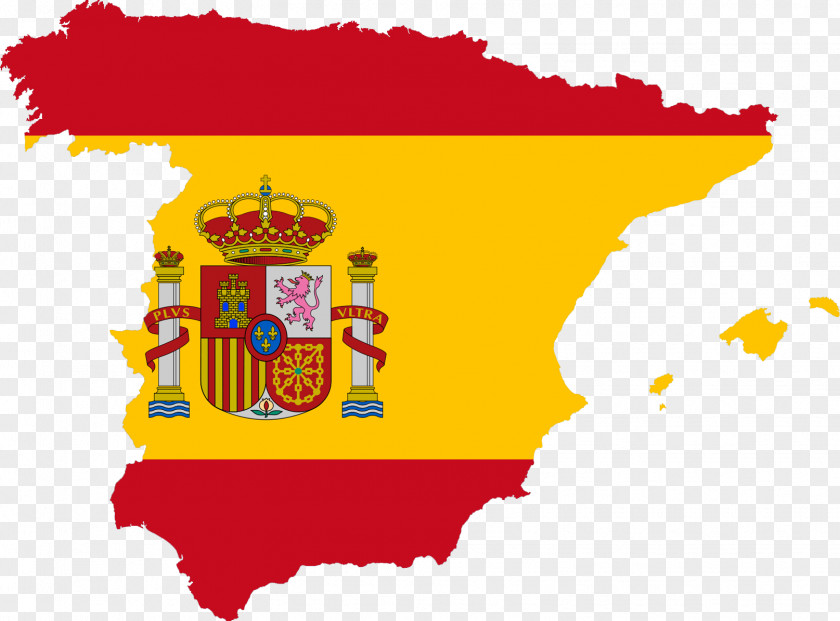 Spain Flag Vector Icon Of Map English PNG