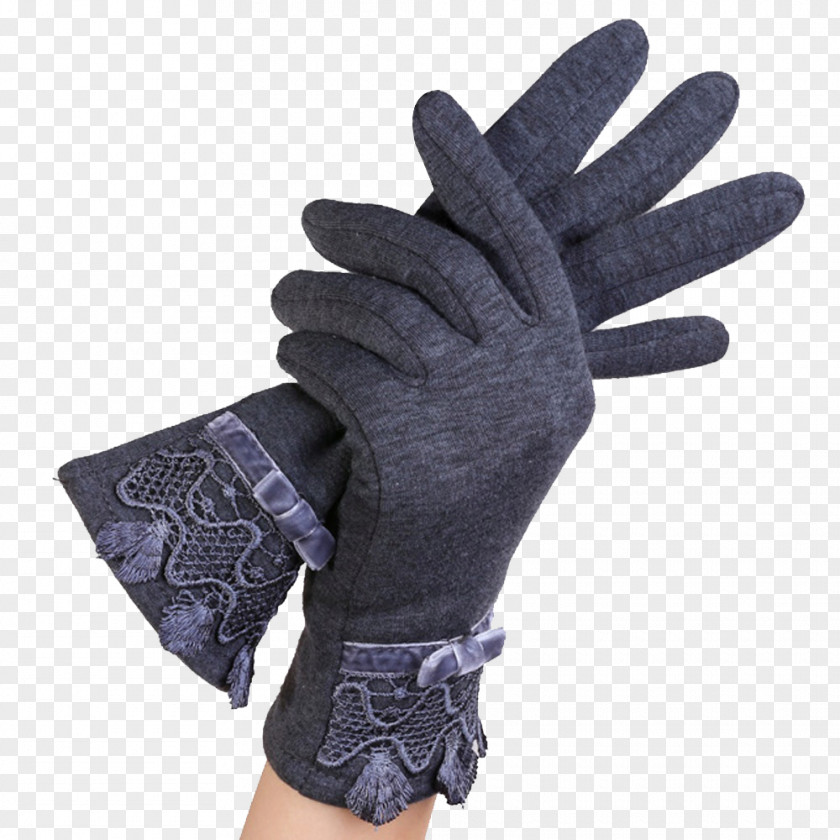 Thick Gloves Robe Glove Scarf Winter Lace PNG
