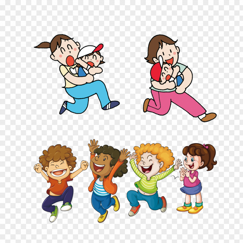 Cartoon Children,Family Pictures Download PNG