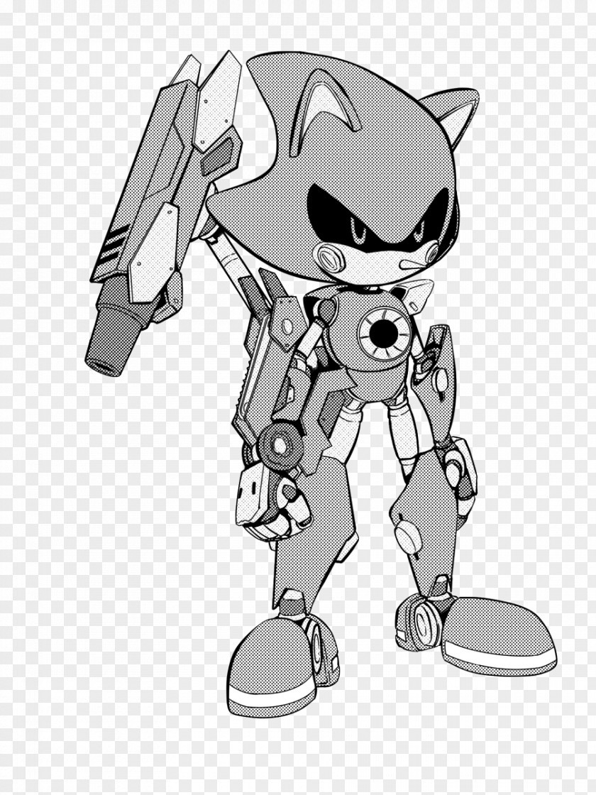Metal Sonic Sketch Robot Product Design Graphics PNG
