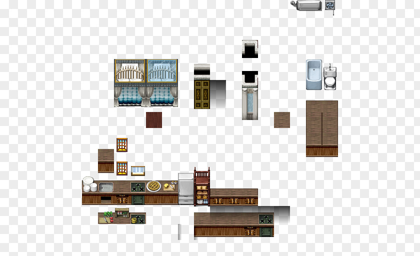 Office Desk RPG Maker Tile-based Video Game Sprite Furniture 2D Computer Graphics PNG