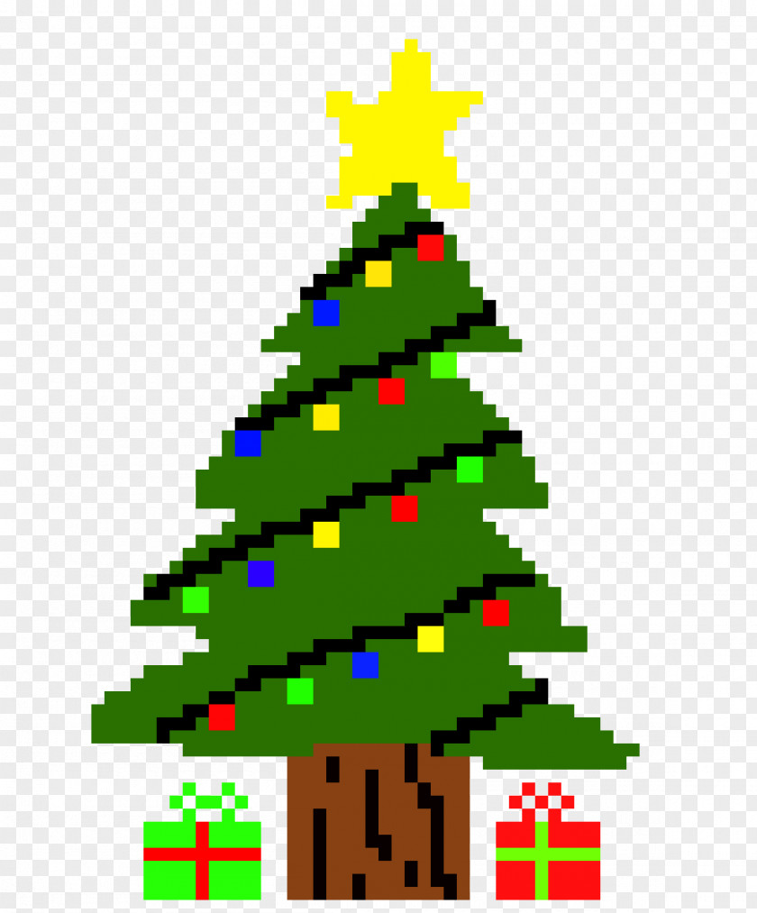 Pixel Art Christmas Tree Clip PNG
