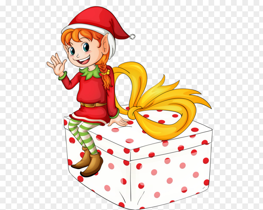 Santa Claus Christmas Elf Gift Clip Art PNG