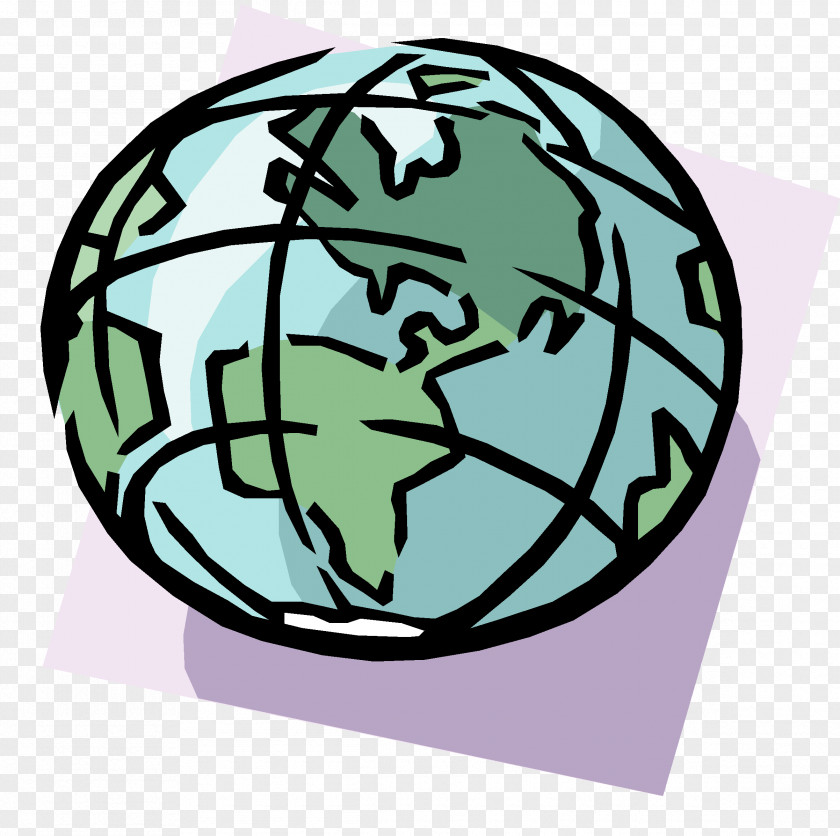 Earth Sphere Green Turquoise World Globe PNG