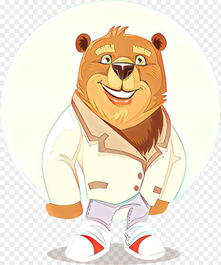 Mascot Grizzly Bear Cartoon Animated Brown Clip Art PNG