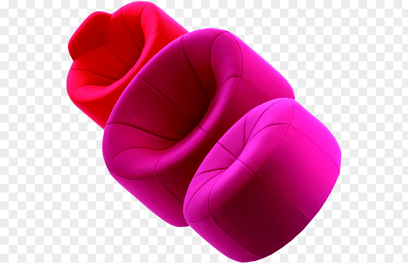 Pink Red Sofa Couch PNG