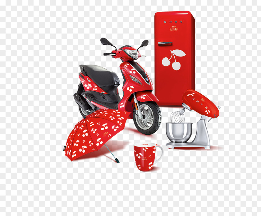Scooter Motorcycle Accessories Cream Motor Vehicle PNG