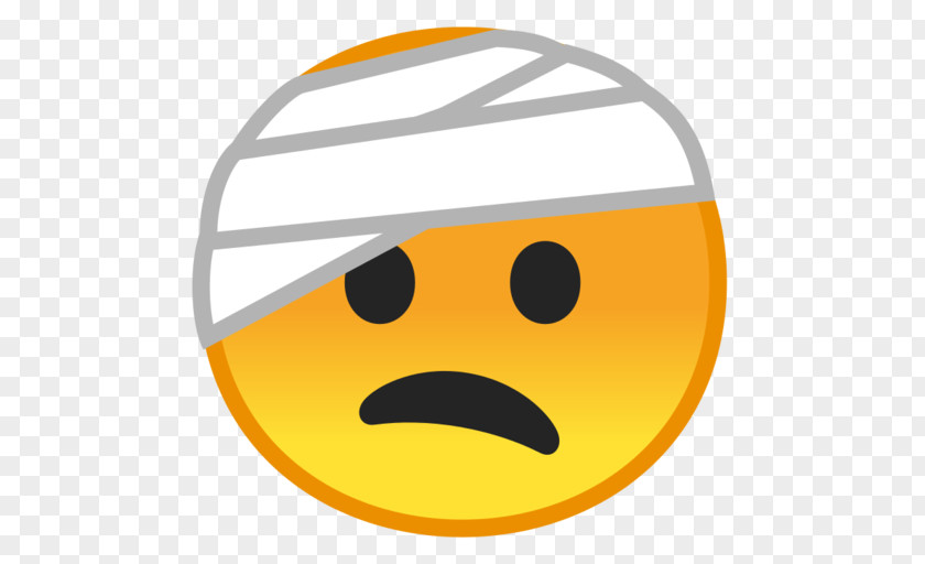 Smiley Face Transparent Emoji Bandage Head PNG