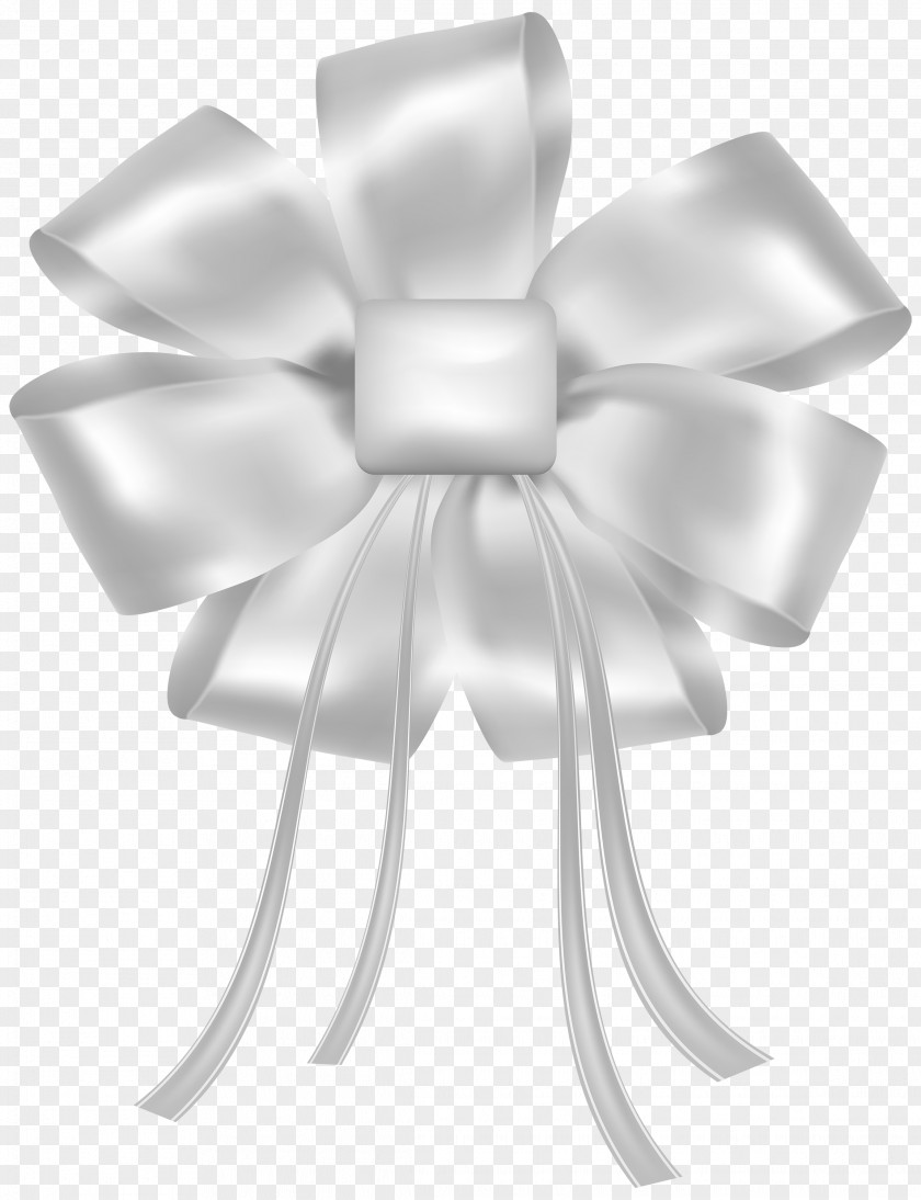White Bow Ribbon Clip Art PNG