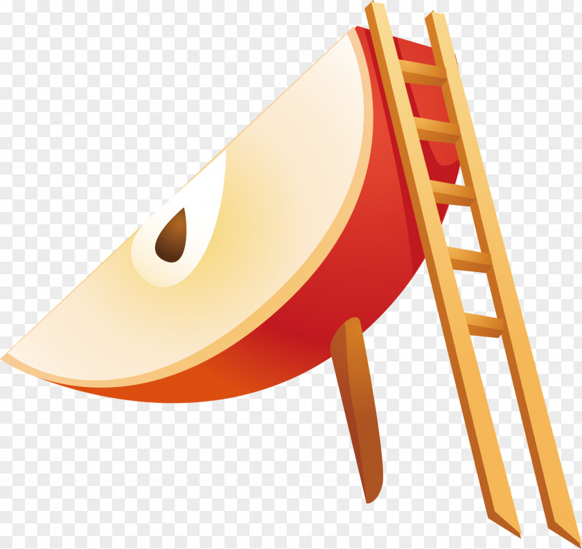 Apple Ladder Stairs Illustration PNG