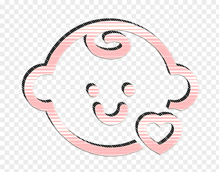 Heart Icon Baby Pack 1 Head With A Small Outline PNG